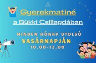 Gyerekmatiné a Bükki Csillagdában